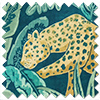 Leopard, Teal - Motorised Roman Blind
